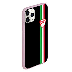 Чехол iPhone 11 Pro матовый DUCATI MOTOCYCLE ITALY LINE, цвет: 3D-розовый — фото 2