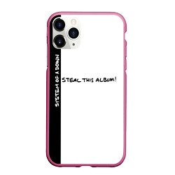 Чехол iPhone 11 Pro матовый System of a Down - Steal This Album!, цвет: 3D-малиновый