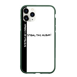 Чехол iPhone 11 Pro матовый System of a Down - Steal This Album!, цвет: 3D-темно-зеленый