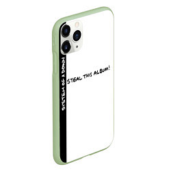 Чехол iPhone 11 Pro матовый System of a Down - Steal This Album!, цвет: 3D-салатовый — фото 2