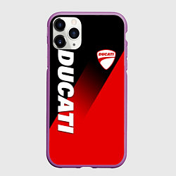 Чехол iPhone 11 Pro матовый DUCATI RED DEVIL MOTOCYCLE, цвет: 3D-фиолетовый