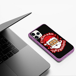 Чехол iPhone 11 Pro матовый Новый Год 2022 Арт 2, цвет: 3D-фиолетовый — фото 2
