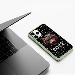 Чехол iPhone 11 Pro матовый New Year Immortal Tiger, цвет: 3D-салатовый — фото 2