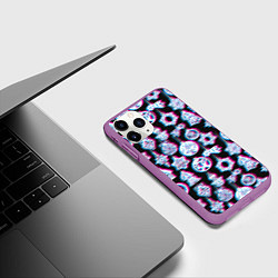 Чехол iPhone 11 Pro матовый Новогодний глюк, цвет: 3D-фиолетовый — фото 2