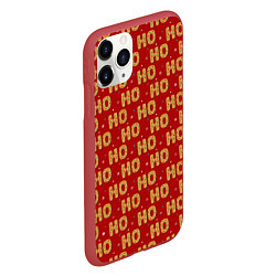 Чехол iPhone 11 Pro матовый HO-HO-HO, цвет: 3D-красный — фото 2