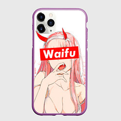 Чехол iPhone 11 Pro матовый Waifu -02 Darling in the Franxx, цвет: 3D-фиолетовый