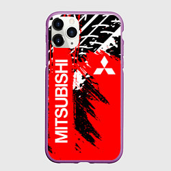 Чехол iPhone 11 Pro матовый MITSUBISHI МИЦУБИСИ МИТСУБИСИ МИЦУБИШИ, цвет: 3D-фиолетовый
