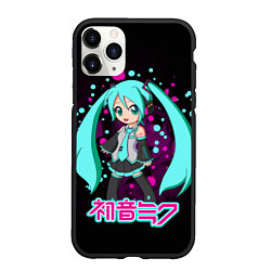 Чехол iPhone 11 Pro матовый Мику Хацунэ, Hatsune Miku, цвет: 3D-черный
