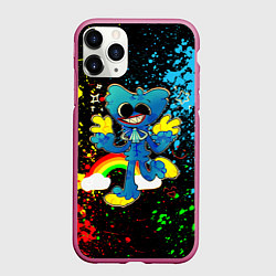 Чехол iPhone 11 Pro матовый Poppy Playtime, цвет: 3D-малиновый