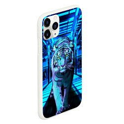 Чехол iPhone 11 Pro матовый Крадущийся тигр, цвет: 3D-белый — фото 2