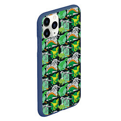 Чехол iPhone 11 Pro матовый Юрский Период, цвет: 3D-тёмно-синий — фото 2