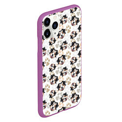 Чехол iPhone 11 Pro матовый Собака Австралийская Овчарка, цвет: 3D-фиолетовый — фото 2