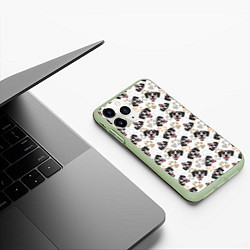 Чехол iPhone 11 Pro матовый Далматинец Dalmatian, цвет: 3D-салатовый — фото 2