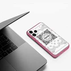 Чехол iPhone 11 Pro матовый Big Baby Tape x Kizaru BANDANA Бандана Кизару Тейп, цвет: 3D-малиновый — фото 2