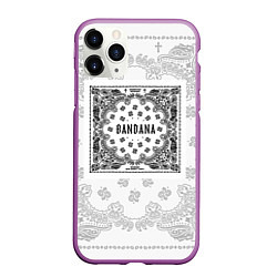 Чехол iPhone 11 Pro матовый Big Baby Tape x Kizaru BANDANA Бандана Кизару Тейп, цвет: 3D-фиолетовый