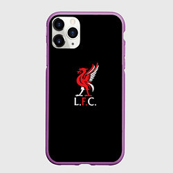 Чехол iPhone 11 Pro матовый Leverpool YNWA, цвет: 3D-фиолетовый