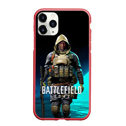 Чехол iPhone 11 Pro матовый Battlefield 2042 - Ирландец, цвет: 3D-красный