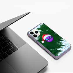 Чехол iPhone 11 Pro матовый Geometry Dash: New Year, цвет: 3D-серый — фото 2
