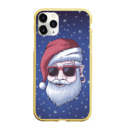 Чехол iPhone 11 Pro матовый САНТА ХИПСТЕР SANTA HIPSTER, цвет: 3D-желтый