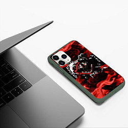 Чехол iPhone 11 Pro матовый Poppy Playtime: Flame Fire, цвет: 3D-темно-зеленый — фото 2
