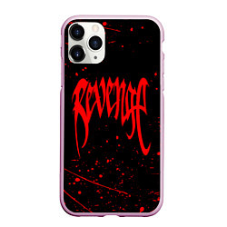 Чехол iPhone 11 Pro матовый XXXTENTACION REVENGE, БРЫЗГИ КРАСОК, цвет: 3D-розовый