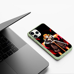 Чехол iPhone 11 Pro матовый РЕГНОКУ КЛИНОК ДЕМОНОВ KNY, цвет: 3D-салатовый — фото 2