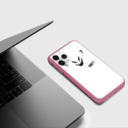 Чехол iPhone 11 Pro матовый Zxc 1000-7, цвет: 3D-малиновый — фото 2