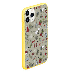 Чехол iPhone 11 Pro матовый Винтажный 2022, цвет: 3D-желтый — фото 2
