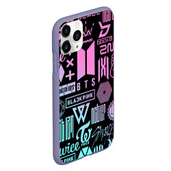 Чехол iPhone 11 Pro матовый K-POP LOGOBOMBING КОРЕЙСКИЕ ГРУППЫ, цвет: 3D-серый — фото 2