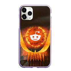 Чехол iPhone 11 Pro матовый REDDIT I SEE YOU РЕДДИТ СЛЕДИТ ЗА ВСЕМИ, цвет: 3D-светло-сиреневый