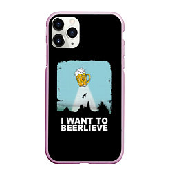 Чехол iPhone 11 Pro матовый I WANT TO BEERLIEVE Я ВЕРЮ В ПИВО, цвет: 3D-розовый