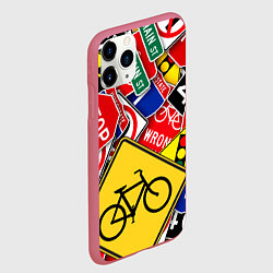 Чехол iPhone 11 Pro матовый Главная дорога, цвет: 3D-малиновый — фото 2