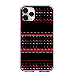 Чехол iPhone 11 Pro матовый НОВОГОДНИЙ ПАТТЕРН SWEATER, цвет: 3D-розовый