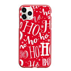 Чехол iPhone 11 Pro матовый HO HO HO Новогодняя, цвет: 3D-красный