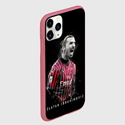 Чехол iPhone 11 Pro матовый Златан Ибрагимович Милан, цвет: 3D-малиновый — фото 2
