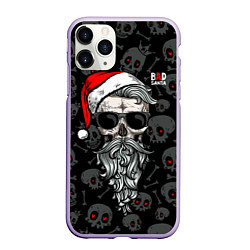 Чехол iPhone 11 Pro матовый Santa from Hell, цвет: 3D-светло-сиреневый
