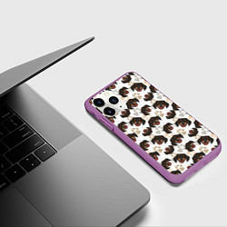 Чехол iPhone 11 Pro матовый Такса Dachshund Dog, цвет: 3D-фиолетовый — фото 2