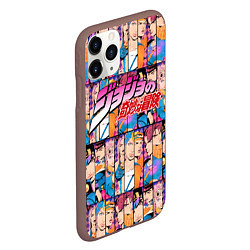 Чехол iPhone 11 Pro матовый JOJOS BIZARRE ADVENTURE HEROES ЦВЕТНОЙ, цвет: 3D-коричневый — фото 2