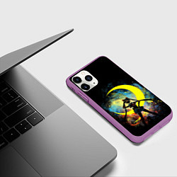 Чехол iPhone 11 Pro матовый Sailormoon Сейлормун на фоне звезд, цвет: 3D-фиолетовый — фото 2