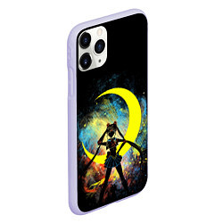 Чехол iPhone 11 Pro матовый Sailormoon Сейлормун на фоне звезд, цвет: 3D-светло-сиреневый — фото 2