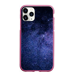 Чехол iPhone 11 Pro матовый Night sky, цвет: 3D-малиновый