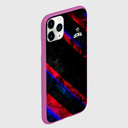 Чехол iPhone 11 Pro матовый ЦСКА Dark Theme, цвет: 3D-фиолетовый — фото 2