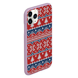 Чехол iPhone 11 Pro матовый New Year Pattern, цвет: 3D-сиреневый — фото 2