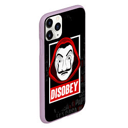 Чехол iPhone 11 Pro матовый LA CASA DE PAPEL DISOBEY БУМАЖНЫЙ ДОМ, цвет: 3D-сиреневый — фото 2