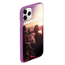 Чехол iPhone 11 Pro матовый Linkin Park - One More Light, цвет: 3D-фиолетовый — фото 2