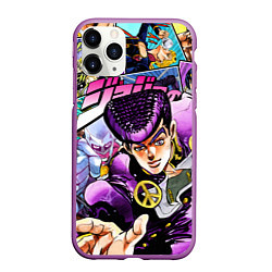 Чехол iPhone 11 Pro матовый JoJos Bizarre Adventure: Josuke, цвет: 3D-фиолетовый