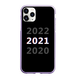 Чехол iPhone 11 Pro матовый 2020 2021 2022, цвет: 3D-светло-сиреневый