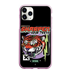 Чехол iPhone 11 Pro матовый Поточи зубки тигр 2022, цвет: 3D-розовый