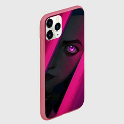 Чехол iPhone 11 Pro матовый Jinx Arcane League of Legends, цвет: 3D-малиновый — фото 2