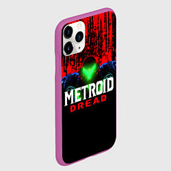Чехол iPhone 11 Pro матовый Metroid Dread Самус Аран и потеки крови, цвет: 3D-фиолетовый — фото 2